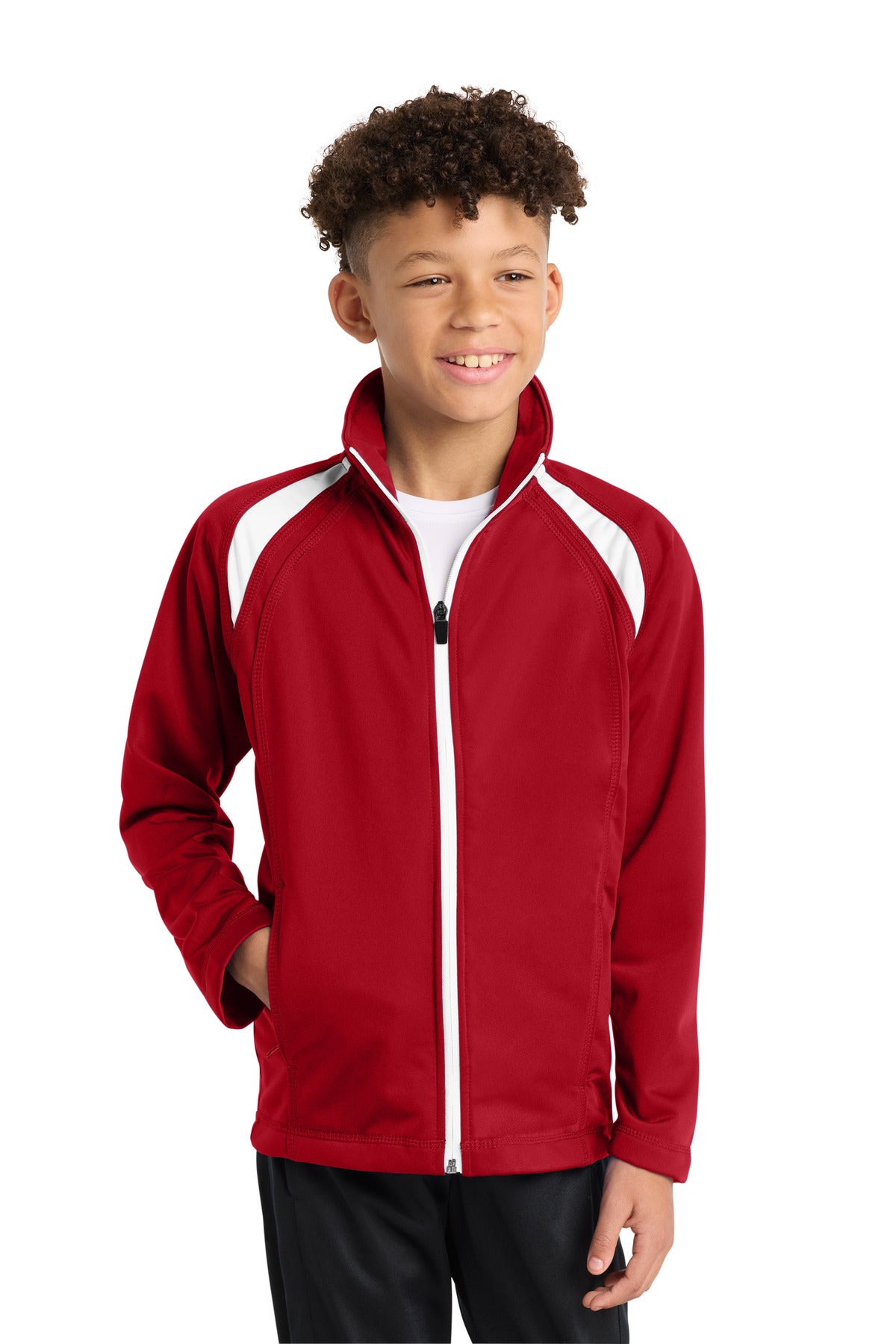 Sport-Tek ®  Youth Tricot Track Jacket. YST90 - Sport-Tek YST90