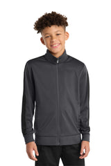 Sport-Tek YST94 Youth Tricot Sleeve Stripe Track Jacket
