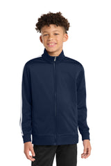Sport-Tek YST94 Youth Tricot Sleeve Stripe Track Jacket