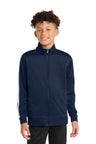 Sport-Tek YST94 Youth Tricot Sleeve Stripe Track Jacket