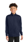 Sport-Tek YST94 Youth Tricot Sleeve Stripe Track Jacket