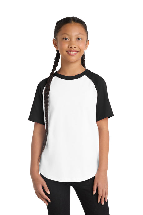 Sport-Tek ®  Youth Short Sleeve Colorblock Raglan Jersey. YT201 - Sport-Tek YT201