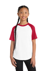 Sport-Tek ®  Youth Short Sleeve Colorblock Raglan Jersey. YT201 - Sport-Tek YT201