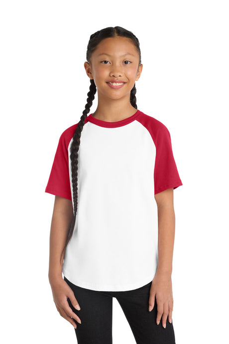 Sport-Tek ®  Youth Short Sleeve Colorblock Raglan Jersey. YT201 - Sport-Tek YT201