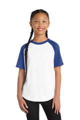 Sport-Tek ®  Youth Short Sleeve Colorblock Raglan Jersey. YT201 - Sport-Tek YT201