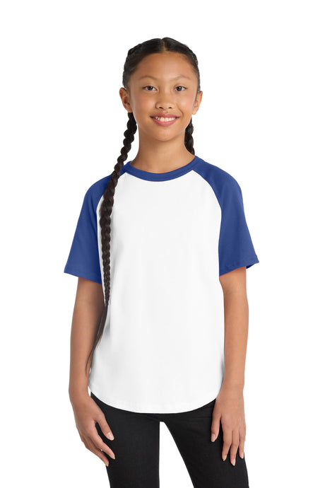 Sport-Tek ®  Youth Short Sleeve Colorblock Raglan Jersey. YT201 - Sport-Tek YT201
