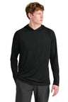 A4 Cooling Performance Long Sleeve Hooded Tee A4N3409 - A4 A4N3409 Black S Short Sleeve T-Shirts
