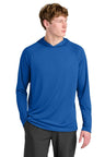 A4 Cooling Performance Long Sleeve Hooded Tee A4N3409 - A4 A4N3409 Royal S Short Sleeve T-Shirts