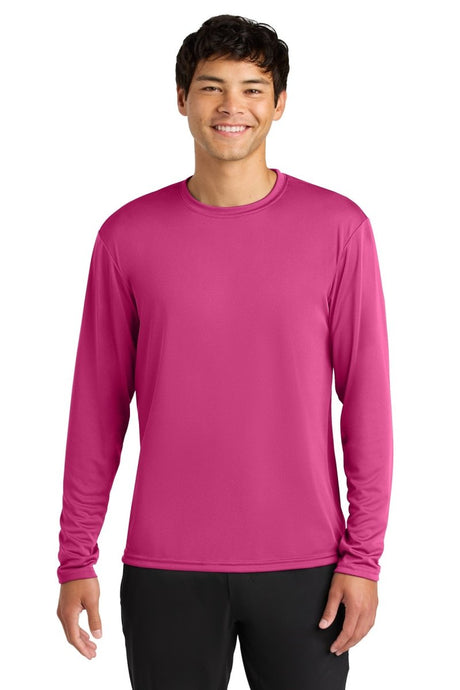 A4 Cooling Performance Long Sleeve Tee A4N3165 - A4 A4N3165 Fuchsia XS Long Sleeve T-Shirts