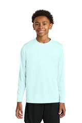 A4 Youth Cooling Performance Long Sleeve Tee A4NB3165 - A4 A4NB3165 Pastel Blue S Long Sleeve T-Shirts