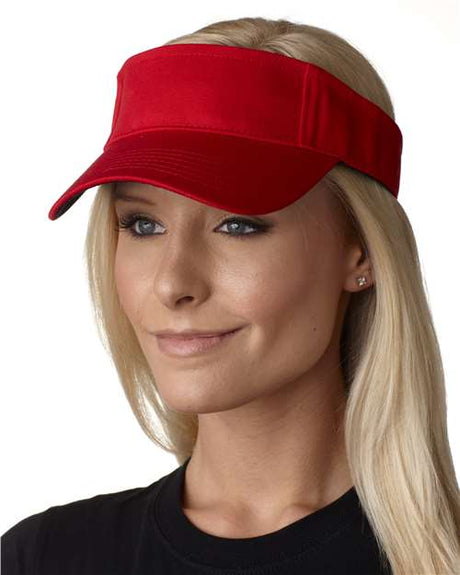 Adams Headwear Ace Vat - Dyed Twill Visor - Adams Headwear 13000 Red One Size