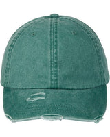 Adams Headwear Classic Pigment Distressed Cap - Adams Headwear LP108 Black One Size Hats