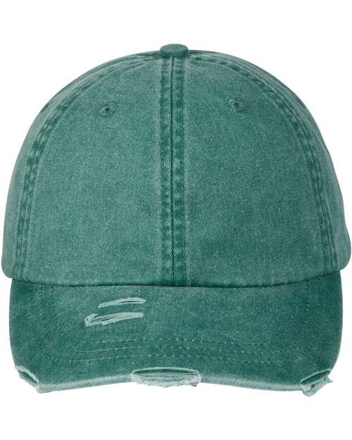 Adams Headwear Classic Pigment Distressed Cap - Adams Headwear LP108 Forest One Size Hats