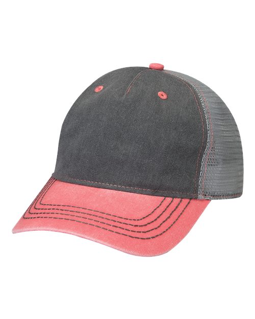 Adams Headwear Endeavor Cap - Adams Headwear 10877 Charcoal/ Coral/ Grey OSFM