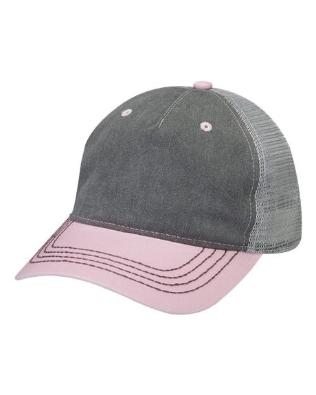 Adams Headwear Endeavor Cap - Adams Headwear 10877 Charcoal/ Pale Pink/ Grey OSFM