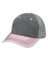 Adams Headwear Endeavor Cap - Adams Headwear 10877 Charcoal/ Pale Pink/ Grey OSFM