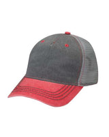 Adams Headwear Endeavor Cap - Adams Headwear 10877 Charcoal/ Red/ Grey OSFM