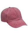 Adams Headwear Essentials Pigment - Dyed Cap - Adams Headwear ACEP101 Nautical Red One Size Hats