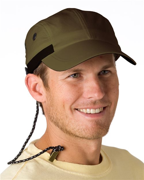 Adams Headwear Extreme Performance Cap - Adams Headwear ACEF101 Khaki/ Black One Size Hats
