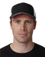 Adams Headwear Fairway Cap - Adams Headwear FA102 Black/ White One Size Hats
