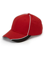 Adams Headwear First String Cap - Adams Headwear DP102 Red/ Black/ White One Size Hats