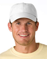 Adams Headwear Low - Profile Cap with Elongated Bill - Adams Headwear 13010 White One Size