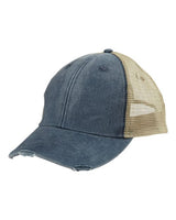 Adams Headwear Ollie Distressed Cap - Adams Headwear 10895 Navy/ Tan Adjustable
