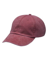 Adams Headwear Optimum Pigment - Dyed Cap - Adams Headwear LP101 Burgundy OSFM Hats