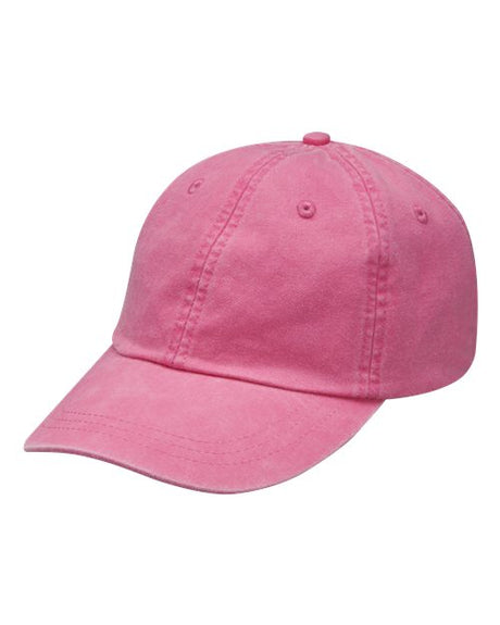 Adams Headwear Optimum Pigment - Dyed Cap - Adams Headwear LP101 Hot Pink OSFM Hats