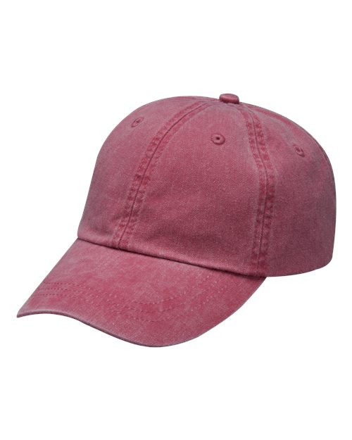 Adams Headwear Optimum Pigment - Dyed Cap - Adams Headwear LP101 Nautical Red OSFM Hats