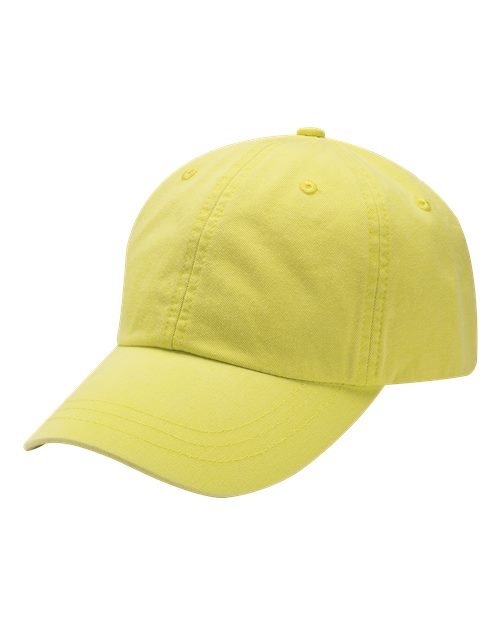 Adams Headwear Optimum Pigment - Dyed Dad Hat - Adams Headwear 10879 Neon Yellow Adjustable