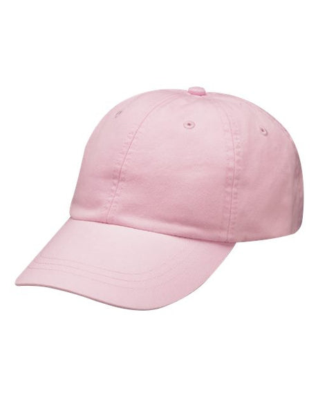 Adams Headwear Optimum Pigment - Dyed Dad Hat - Adams Headwear 10879 Pale Pink Adjustable