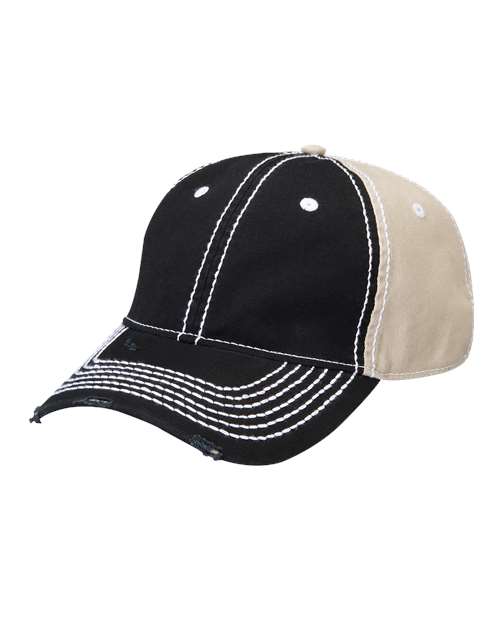 Adams Headwear Rambler Cap - Adams Headwear 10897 Black/ Khaki OSFM