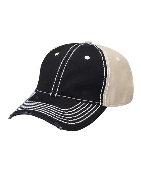 Adams Headwear Rambler Cap - Adams Headwear 10897 Black/ Khaki OSFM