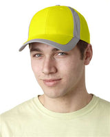 Adams Headwear Reflector High - Visibility Constructed Cap - Adams Headwear RF102 Yellow One Size Hats