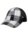 Adams Headwear Vibe Cap - Adams Headwear 10901 White/ Black Plaid OSFM