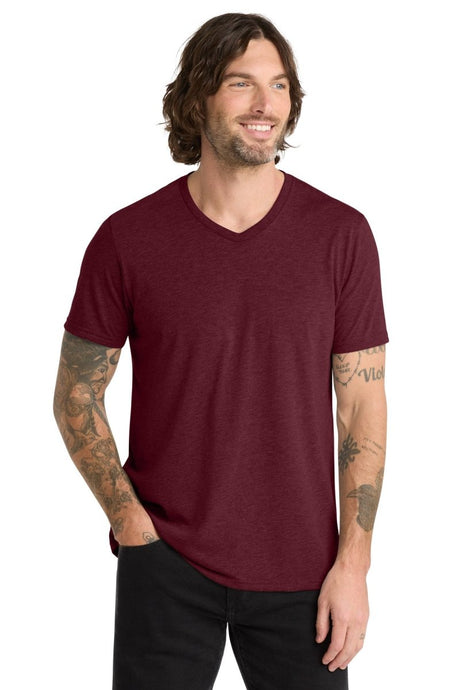Allmade ® Unisex Tri - Blend V - Neck Tee AL2014 - AllMade AL2014 Vino Red XS Short Sleeve T-Shirts