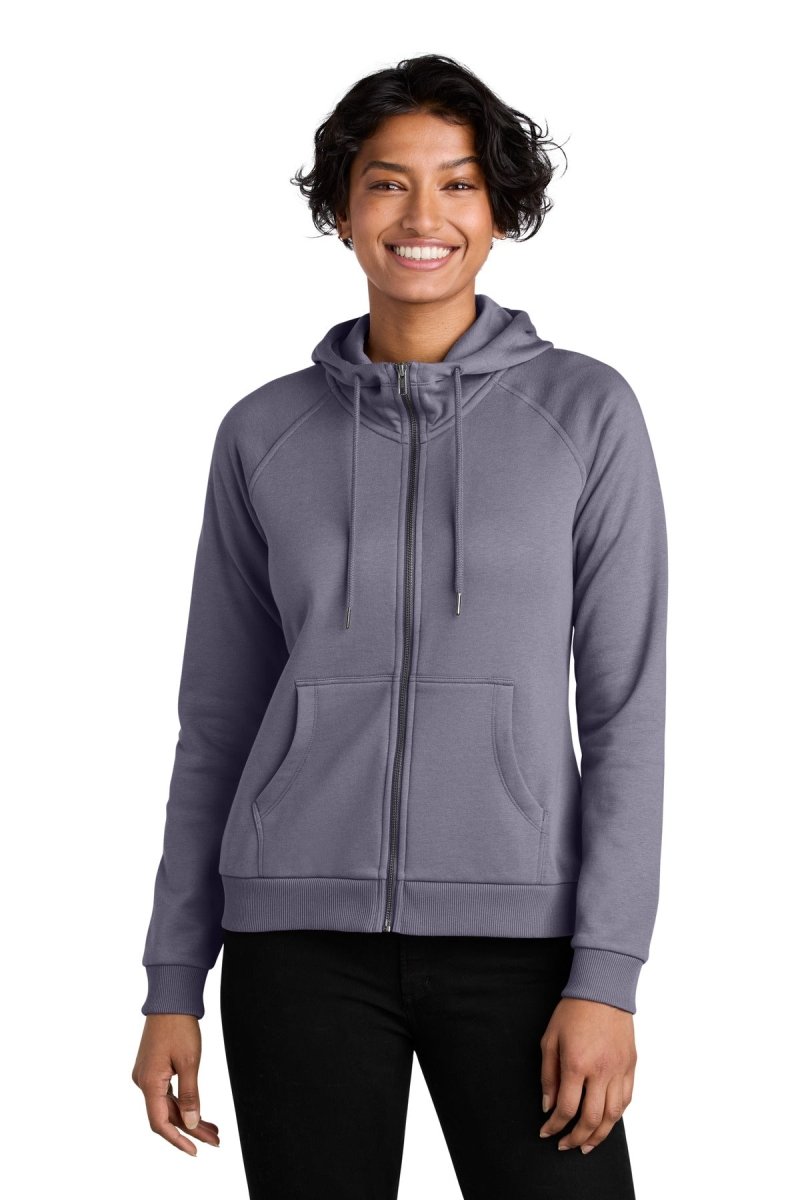 Allmade ® Women's Organic CVC Fleece Full - Zip Hoodie AL5003 - AllMade AL5003 Cosmic Purple XS Zip Hoodies