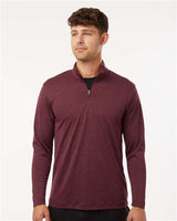 AllPro Men's Pro - Lock Performance Mélange Quarter - Zip Pullover - AllPro 4HM700 Maroon Melange XS