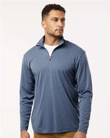 AllPro Men's Pro - Lock Performance Quarter - Zip Pullover - AllPro 41870 Heather Navy XS