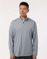 AllPro Men's Pro - Lock Performance Quarter - Zip Pullover - AllPro 41870 Heather Steel XS