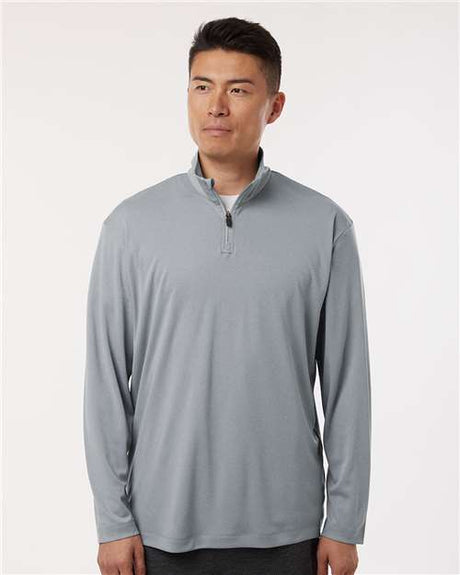AllPro Men's Pro - Lock Performance Quarter - Zip Pullover - AllPro 41870 Heather Steel XS