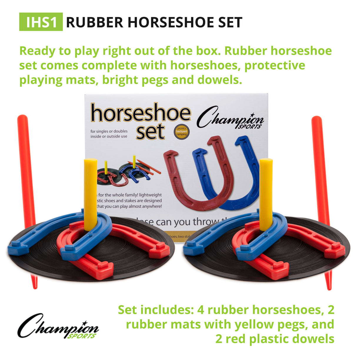 Champion Sports RECREATIONAL HORSESHOE SET