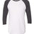 American Apparel Unisex 50/50 Raglan Three - Quarter Sleeve Tee - American Apparel BB453W White/ Heather Black S