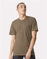American Apparel Unisex CVC Henley Tee - American Apparel 2004CVC Heather Army S