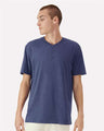 American Apparel Unisex CVC Henley Tee - American Apparel 2004CVC Heather Indigo S