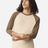 American Apparel Unisex CVC Three - Quarter Sleeve Tee - American Apparel 2003CVC Heather Bone/ Heather Army S