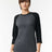 American Apparel Unisex CVC Three - Quarter Sleeve Tee - American Apparel 2003CVC Heather Charcoal/ Black S