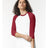 American Apparel Unisex CVC Three - Quarter Sleeve Tee - American Apparel 2003CVC White/ Heather Cardinal S