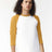 American Apparel Unisex CVC Three - Quarter Sleeve Tee - American Apparel 2003CVC White/ Heather Mustard S